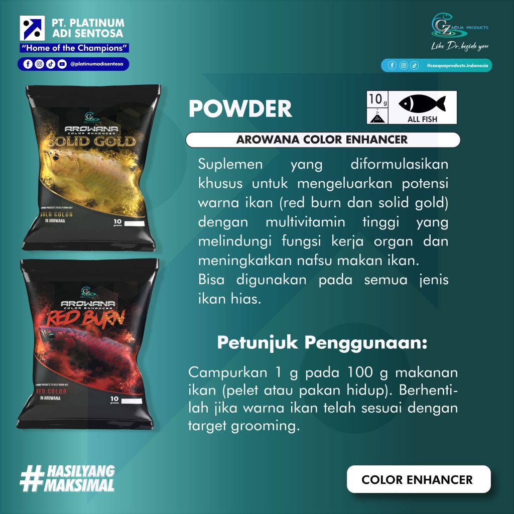 CZ Aqua Product_Arowana Color Enhancer_Petunjuk Penggunaan