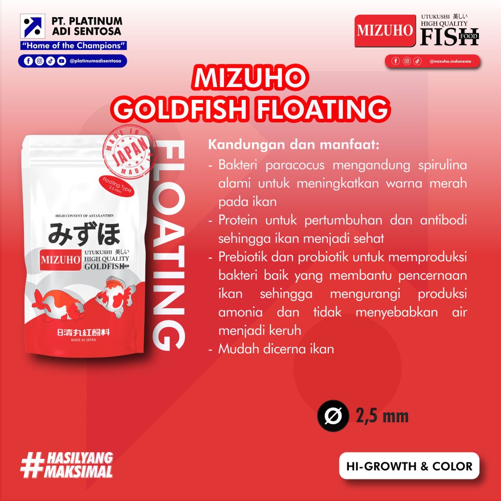 Mizuho Goldfish Floating_Kandungan dan Manfaat