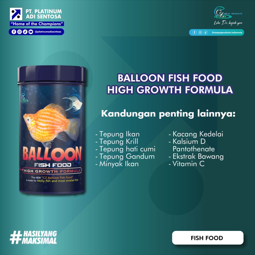 CZ Aqua Product_Balloon Fish Food High Growth Formula_Kandungan